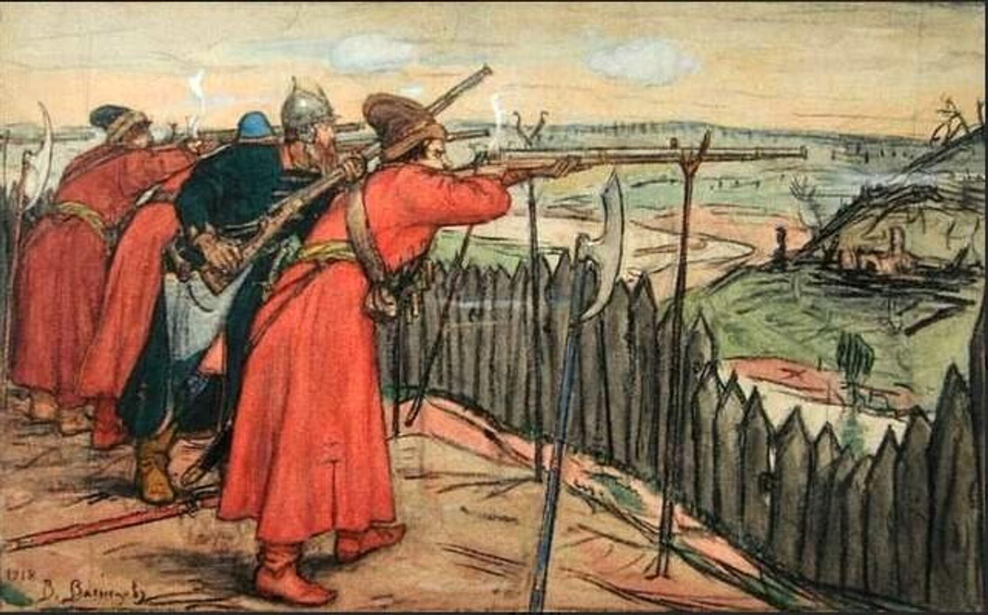Виктор Васнецов Стрельцы (1918 год) - РИА Новости, 1920, 12.01.2024