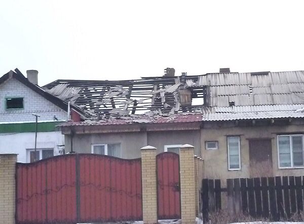 Разрушенный дом. Донецк 