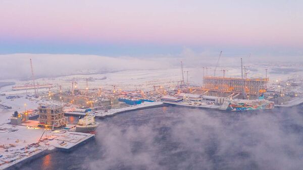 Центр строительства крупнотоннажных морских сооружений компании Новатэк в Мурманской области