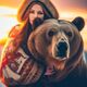 Медведь и женщина