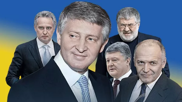 Коллаж Фирташ, Ахметов, Порошенко, Пинчук, Коломойский олигархи Украина