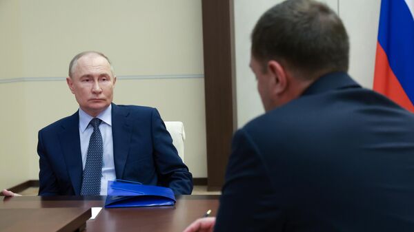 Президент Владимир Путин встретился с губернатором Запорожской области Евгением Балицким