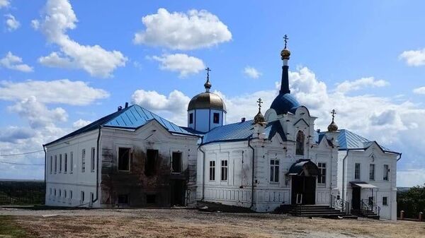 Горнальский монастырь после удара ВСУ