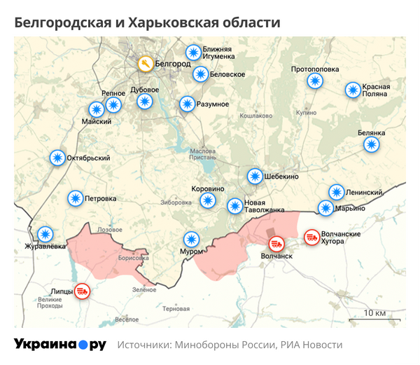 Харьковская и Белгородская области