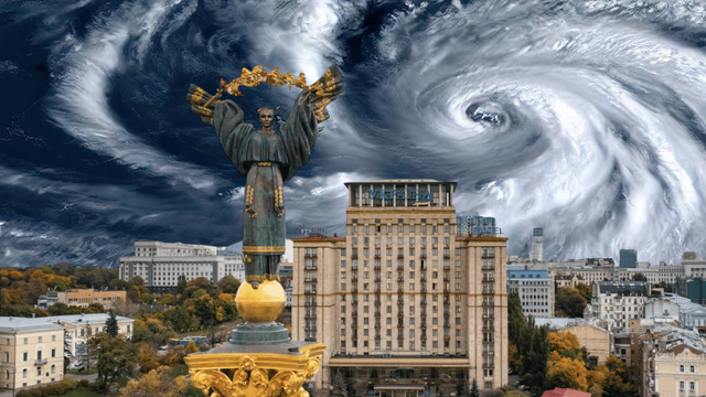 © Украина.ру / Коллаж: Киев, ураган Кровавый закат парада уродов