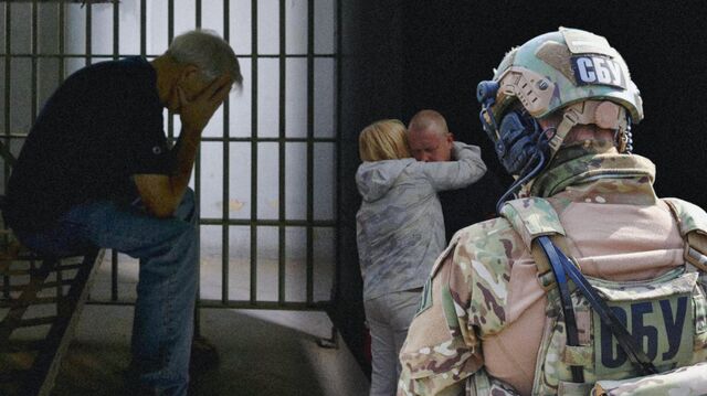 © Украина.ру / Коллаж: СБУ, заключенные, тюрьма Избиения, пытки, издевательства и гимн Украины. Что происходит с узниками совести в тайных тюрьмах СБУ