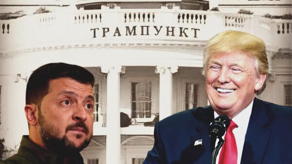 Коллаж: Зеленский и Трамп 