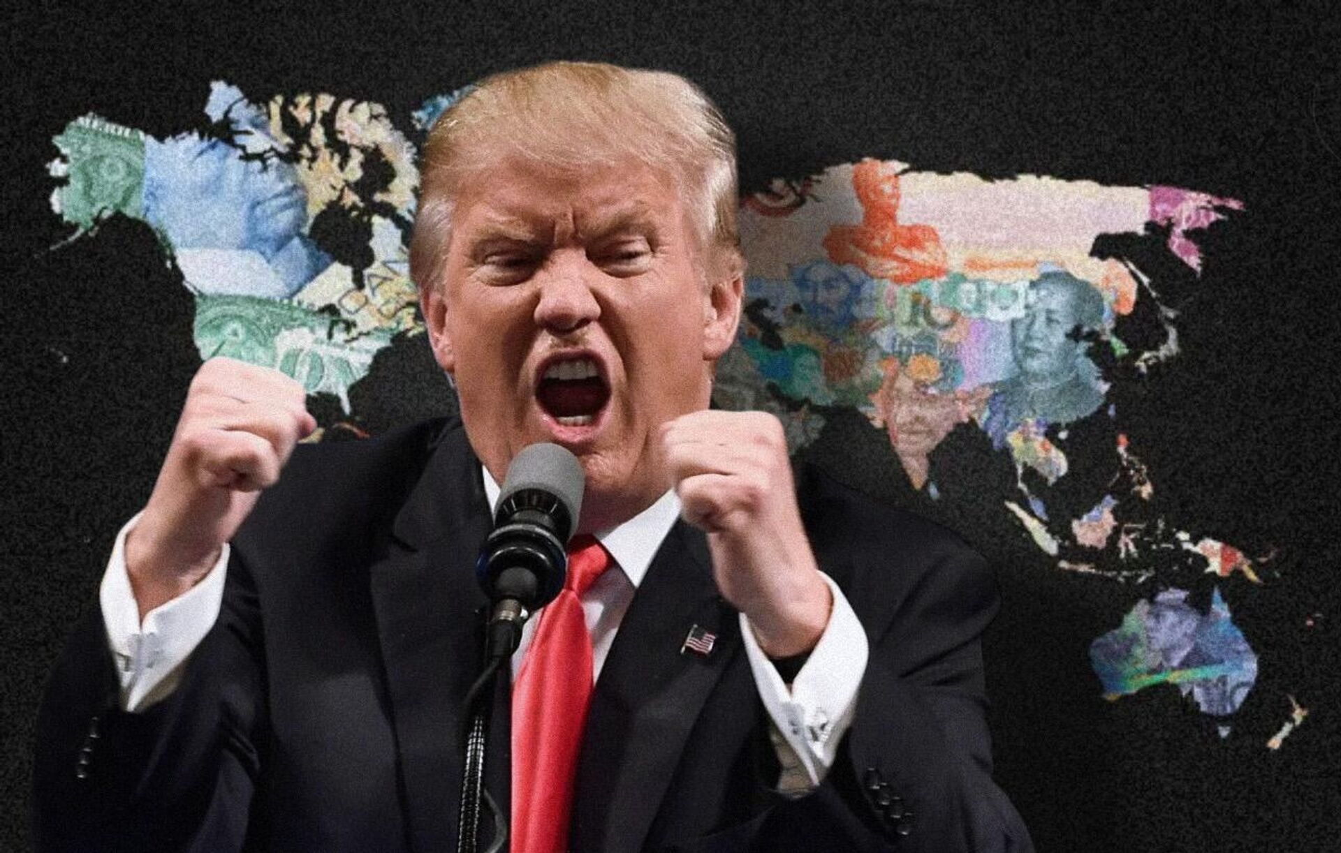 Коллаж: Трамп в ярости  - РИА Новости, 1920, 31.01.2025