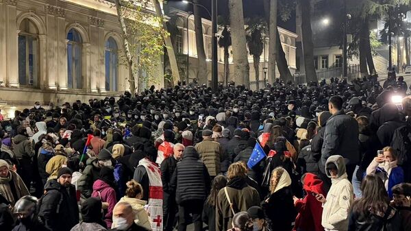 Акция протеста оппозиции в Тбилиси