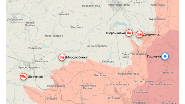 Карта ДНР