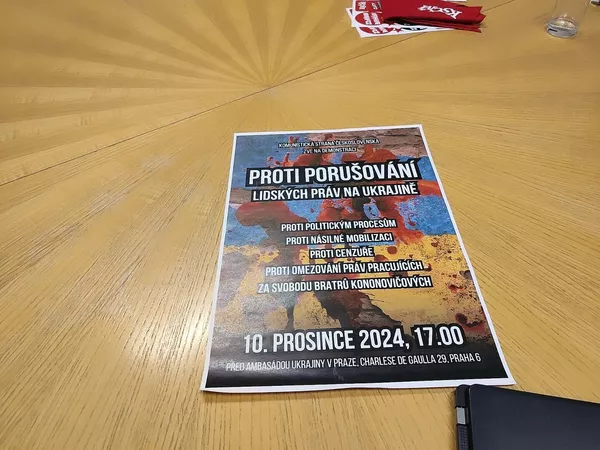 Плакат митинга против нарушения прав человека на Украине Плакат митинга против нарушения прав человека на Украине