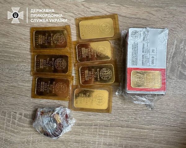 Украинские пограничники нашли 61 слиток золота в подлокотнике автомобиля на границе с Польшей
