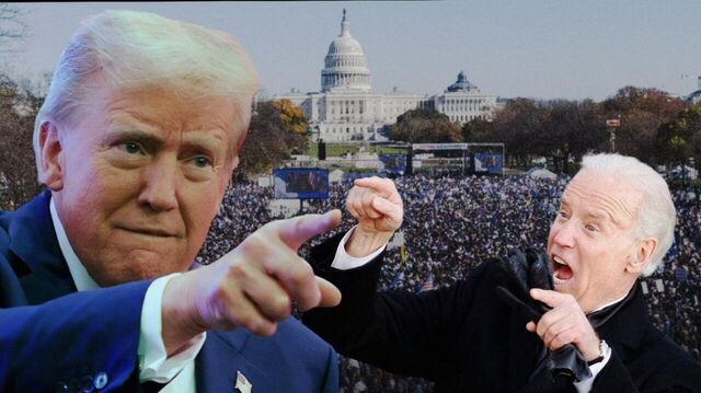 © Украина.ру / Коллаж: Трамп и Байден Они ничему не научились. Байден возвращается в большую политику