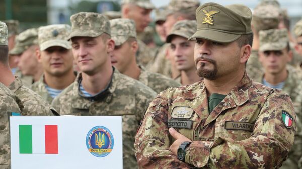 Церемония открытия военных учений Rapid Trident-2017 в Львовской области