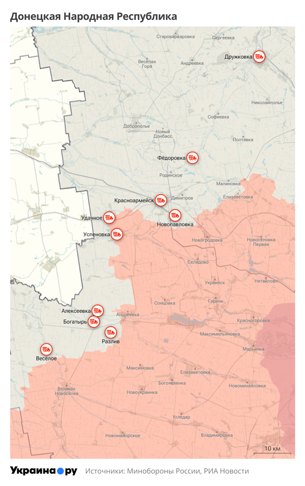 Карта ДНР