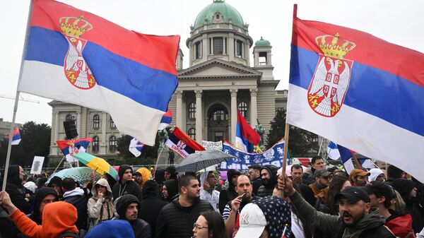 Протесты в Белграде