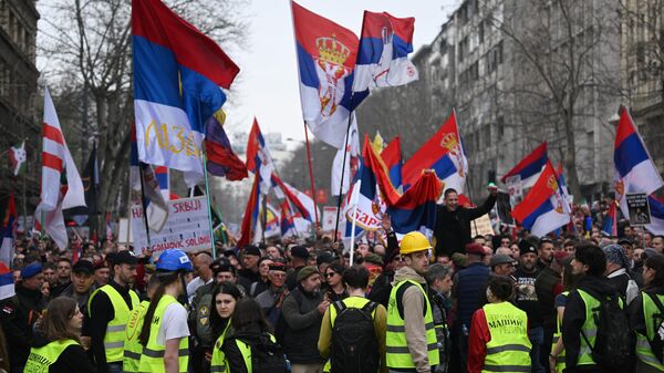 Протесты в Белграде