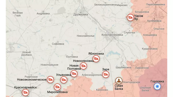 Карта ДНР
