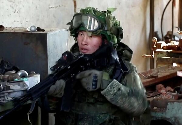 Боевая работа военнослужащих России и КНДР в Курской области