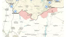 Карта Белгородской и Харьковской областей