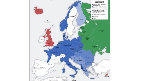 Карта Европы в 1941 году