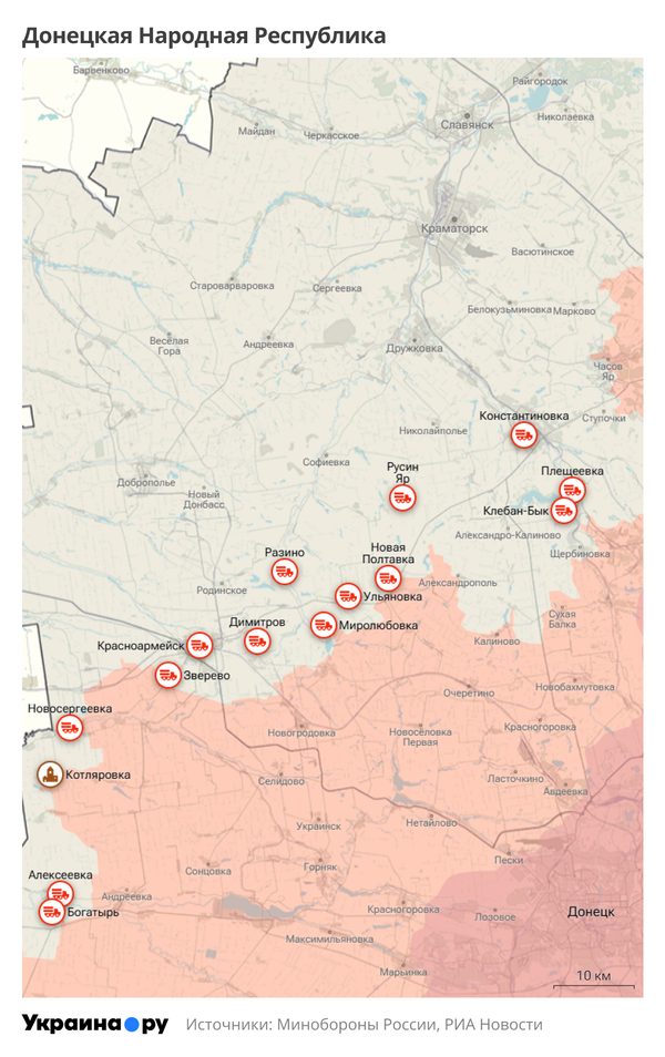 Карта ДНР