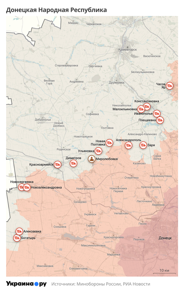 Карта ДНР
