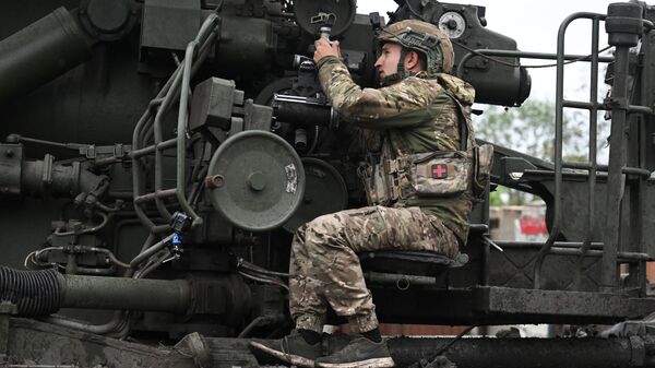 Боевая работа расчета САУ 2С7М Малка группировки войск Центр на Красноармейском направлении СВО