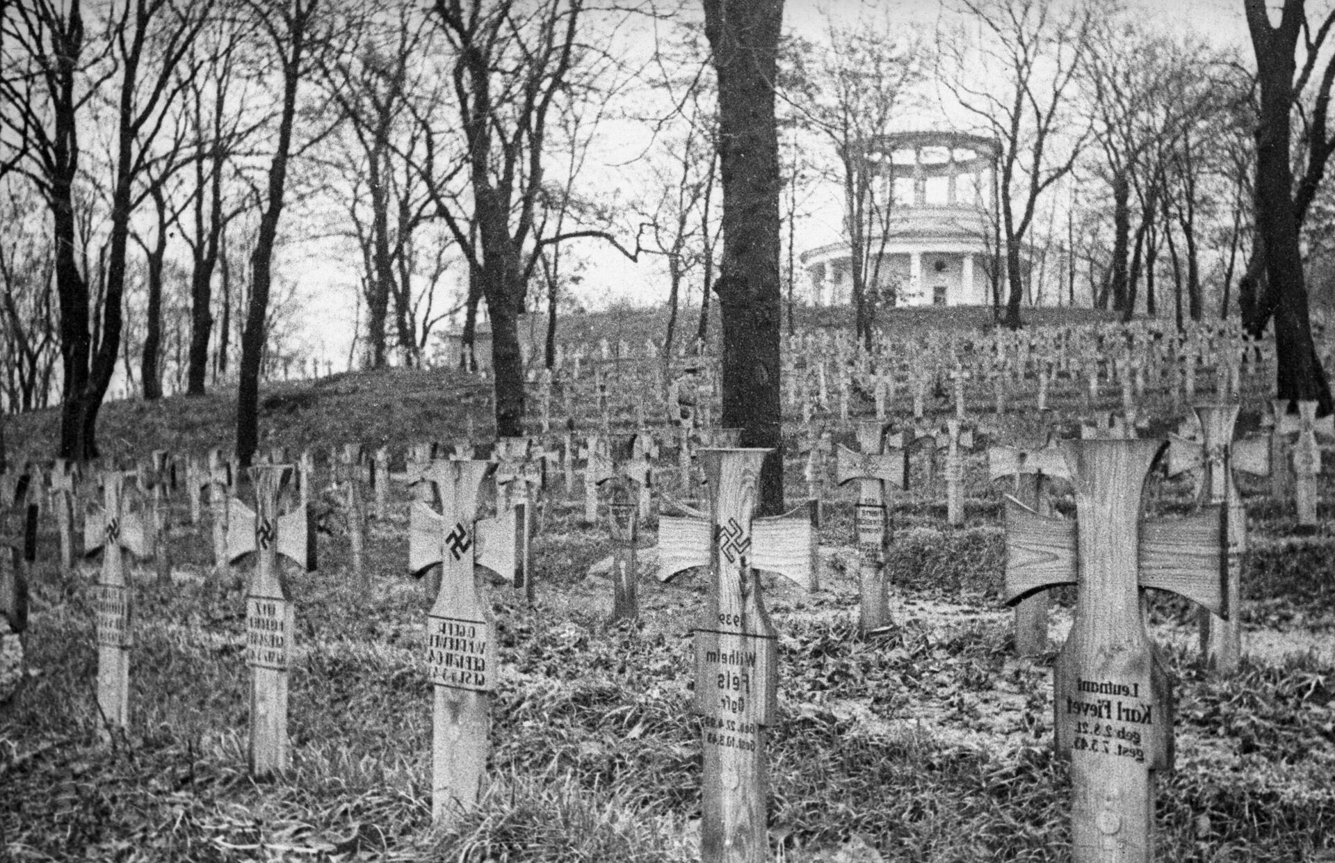 Киевская наступательная операция. Военное немецкое кладбище на правом берегу Днепра в Киеве в урочище Аскольдова могила - РИА Новости, 1920, 22.05.2025