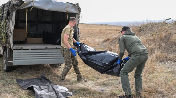 Сбор останков солдат ВСУ для гуманитарного обмена погибшими