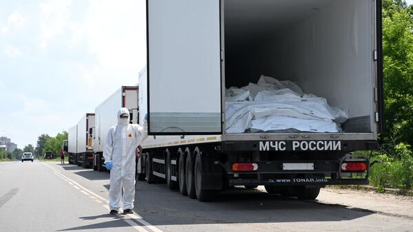 Рефрижераторы с телами военнослужащих ВСУ