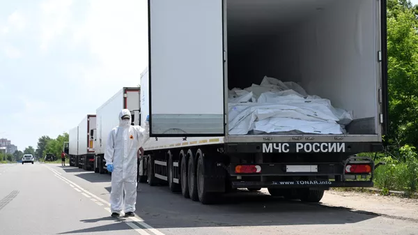 Рефрижераторы с телами военнослужащих ВСУ