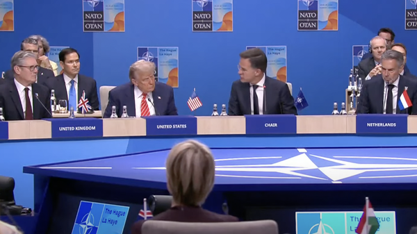 Дональд Трамп и Марк Рютте на саммите НАТО в Гааге 25 июня
