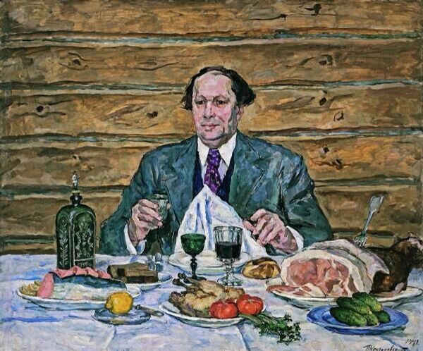 Петр Кончаловский А.Н. Толстой в гостях у художника (1940–1941 гг.)