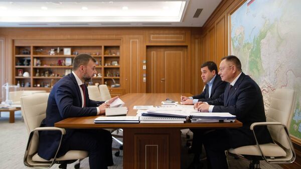 Глава Минстроя России Ирек Файзуллин провел рабочую встречу с Главой Донецкой Народной Республики Денисом Пушилиным (https://t.me/PushilinDenis)
