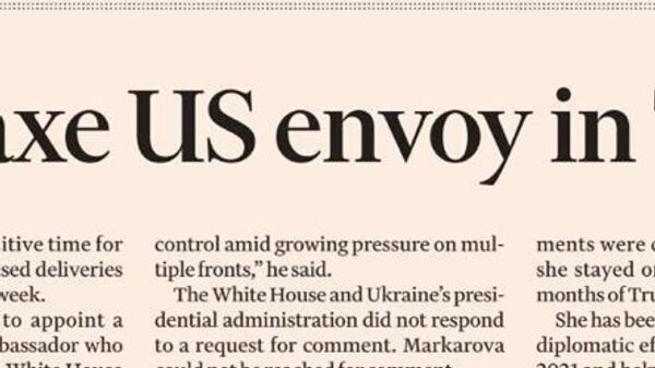 Газета Financial Times сегодня подтверждает слухи о том, что по требованию Трампа Зеленский уволит свою послицу в США Маркарову