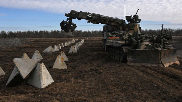 Работа российских саперов в Херсонской области