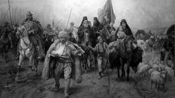 Картина сербского художника Пая Йовановича Переселение сербов