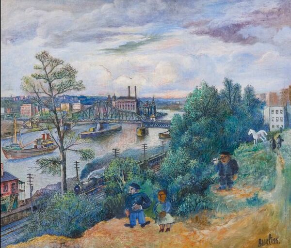 Давид Бурлюк Река Гудзон, 1924 год Давид Бурлюк Река Гудзон, 1924 год