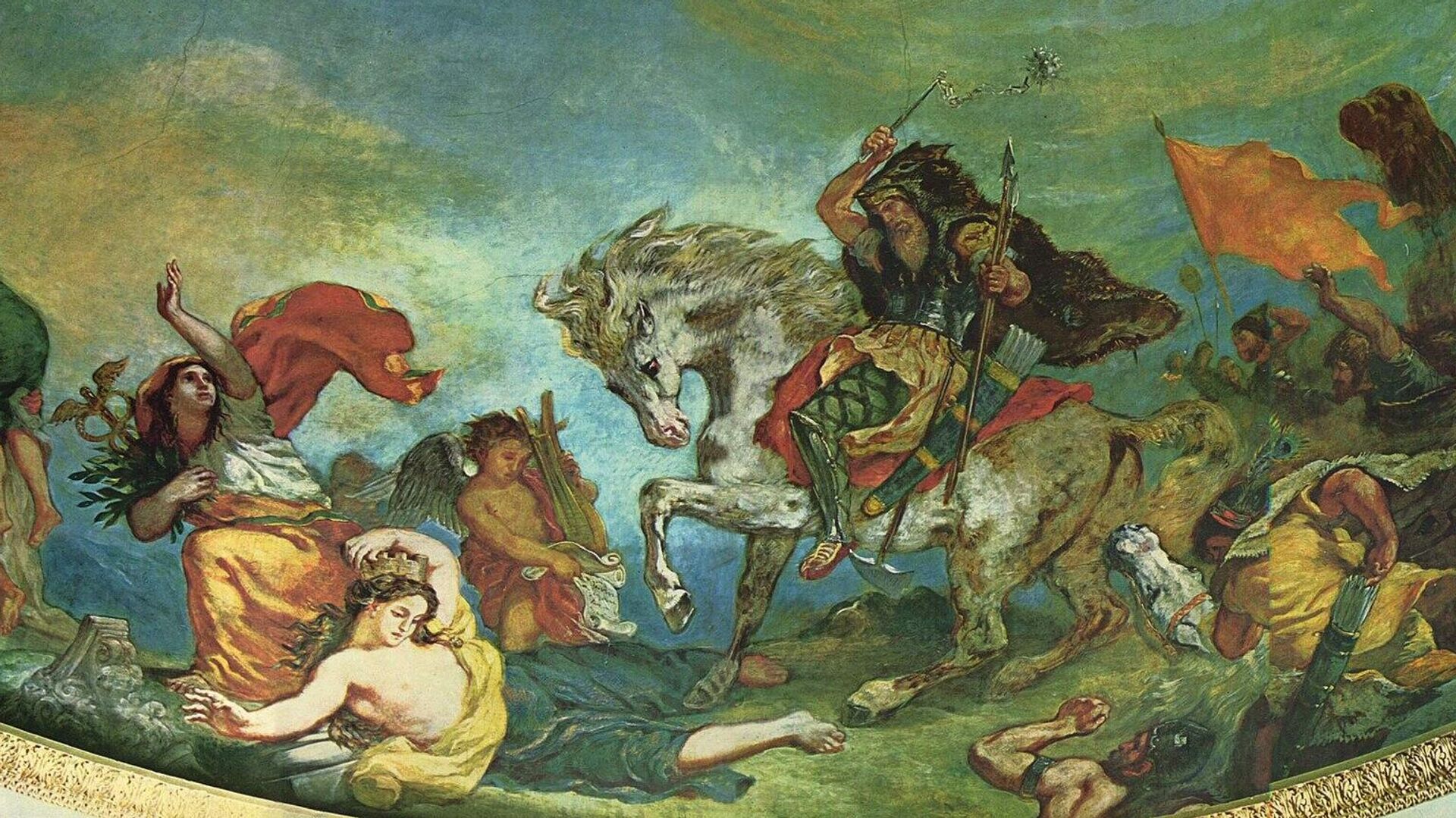 Аттила. Фрагмент фрески Эжена Делакруа - РИА Новости, 1920, 19.08.2025