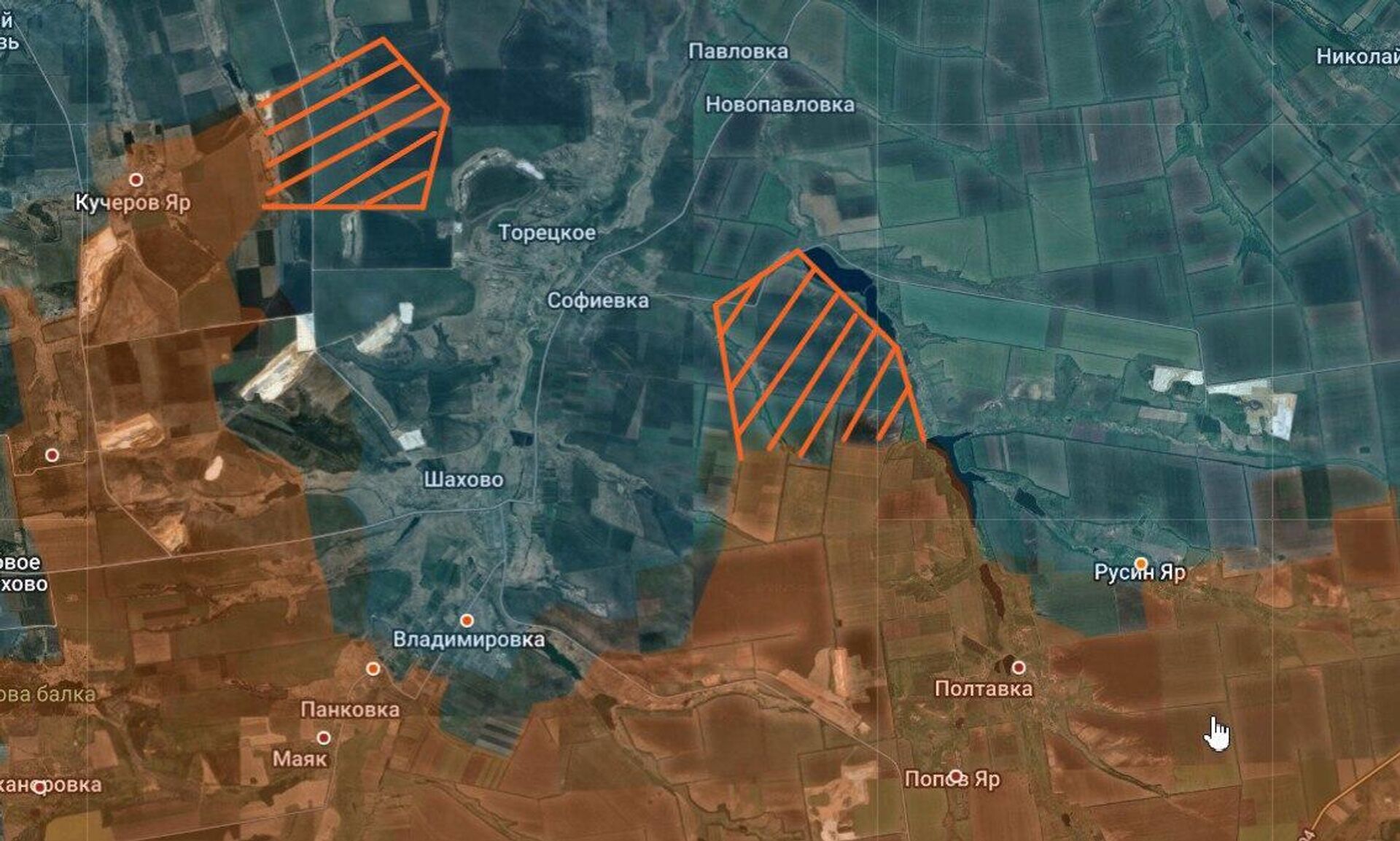 Примерная схема продвижения ВС РФ на данном участке фронта - РИА Новости, 1920, 20.08.2025