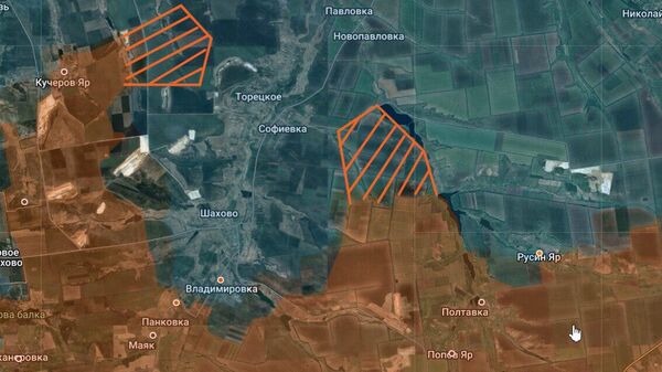 Примерная схема продвижения ВС РФ на данном участке фронта