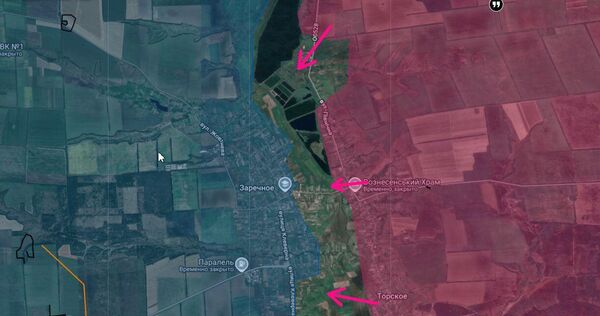 Продвижение ВС РФ в окрестностях Торского