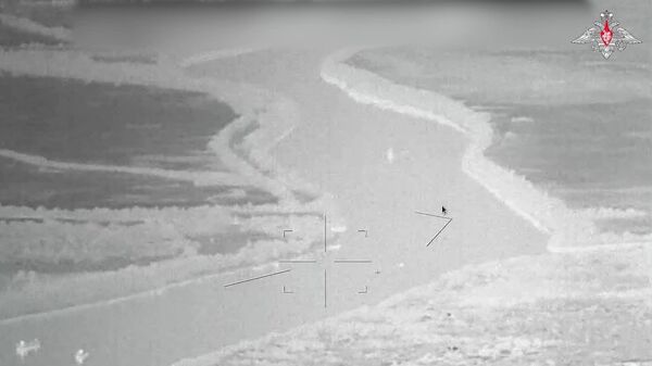 Кадры поражения украинского корабля Симферополь российским безэкипажным катером в устье Дуная показало Минобороны РФ