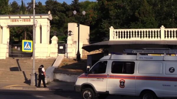 МЧС опубликовало кадры обезвреживания вражеского беспилотника в Севастополе