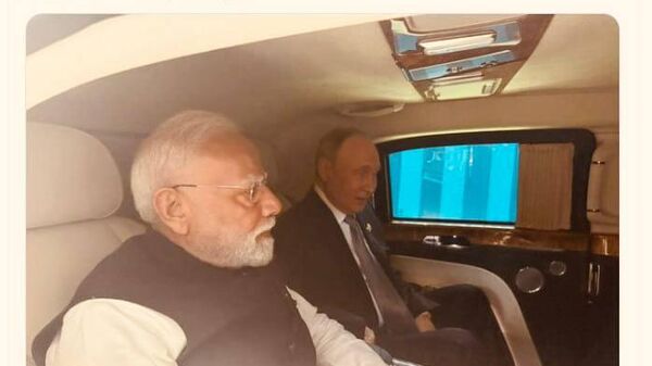 Путин и Моди поехали на переговоры, фото опубликовал премьер Индии
