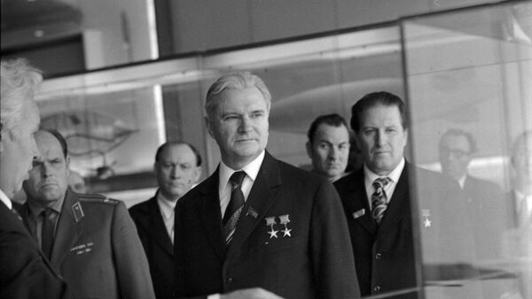 Валентин Глушко в музее им. Циолковского в Калуге