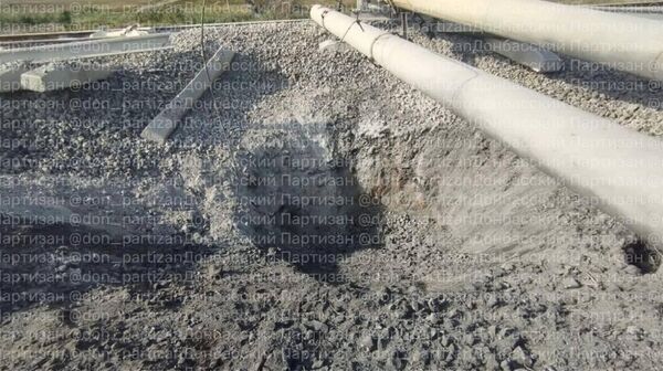 Удар РСЗО Торнадо-С по железнодорожной инфраструктуре в районе Славянска