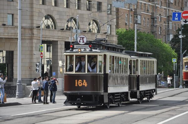 Трамвайный вагон серии Ф конструкции Коломенского завода. Москва, 2022 год