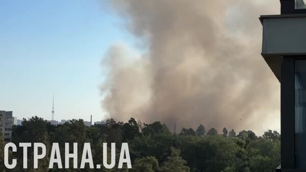 Вертолеты продолжают тушить масштабные пожары в Киеве